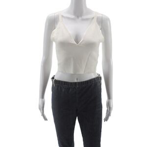 Dion Lee Womens White Rayon V-Neck Camisole Sleeveless Size M